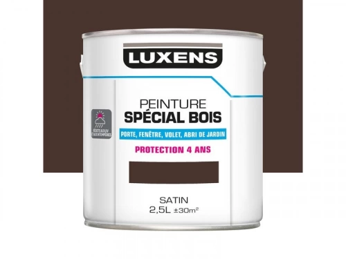 Peinture Bois Extérieur / Intérieur Luxens, Marron Satiné 2.5 L