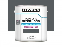 Peinture Bois Extérieur / Intérieur Gris Basalte Satin Luxens 2.5 L
