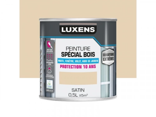 Peinture Bois Extérieur / Intérieur Satin Ivoire Clair Luxens 0.5 L