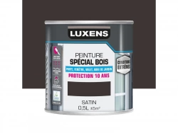 Peinture Bois Extérieur Conditions Extrêmes Luxens, Brun Gris Satiné 0.5 L