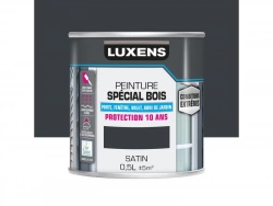 Peinture Bois Extérieur Conditions Extrêmes Luxens, Gris Anthracite Satiné 0.5 L