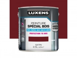 Peinture Bois Extérieur / Intérieur Satin Rouge Basque Luxens 2.5 L