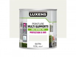 Peinture multimatériaux extérieur, LUXENS, 0.5 L blanc satiné