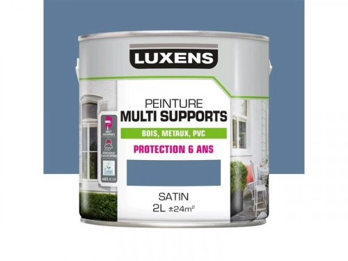 Peinture multimatériaux Extérieur Luxens Bleu Provence Satiné 2 L