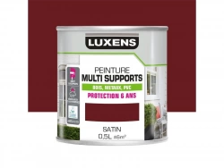 Peinture multimatériaux Extérieur Luxens Rouge Basque Satiné 0.5 L