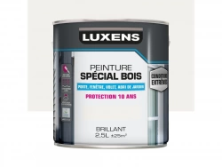 Peinture Bois Extérieur / Intérieur Brillant Blanc Luxens 2.5 L