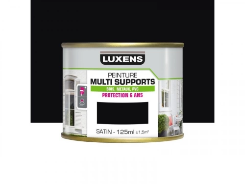 Peinture multimatériaux Extérieur Luxens Noir Satiné 0.125 L
