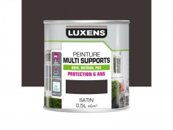 Peinture multimatériaux Extérieur Luxens Brun Gris Satiné 0.5 L
