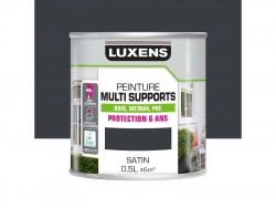Peinture multimatériaux Extérieur Luxens Gris Anthracite Satiné 0.5 L