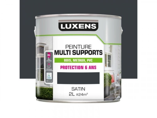 Peinture multimatériaux Extérieur Luxens Gris Anthracite Satiné 2 L