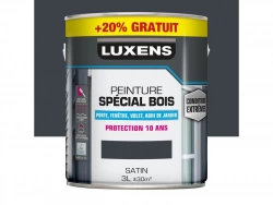 Peinture bois intérieur extérieur LUXENS gris anthracite satiné 3 L