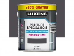 Peinture bois intérieur extérieur LUXENS granit 3 satiné 3 L