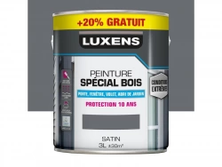 Peinture bois intérieur extérieur LUXENS granit 2 satiné 3 L