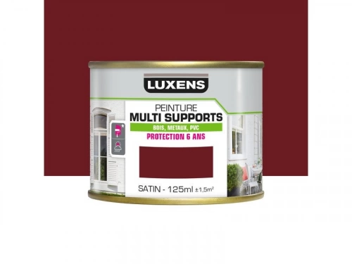 Peinture multimatériaux Extérieur Luxens Rouge Basque Satiné 0.125 L