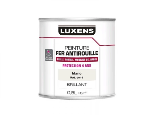 Peinture Fer Extérieur Blanc Luxens Blanc Glossy 0.5 L
