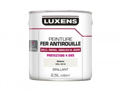 Peinture Fer Extérieur Luxens Blanc Glossy 2.5 L
