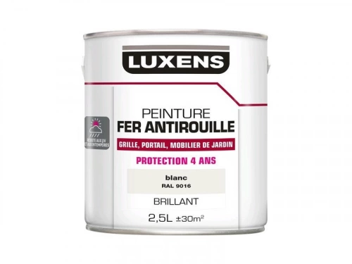 Peinture Fer Extérieur Luxens Blanc Glossy 2.5 L