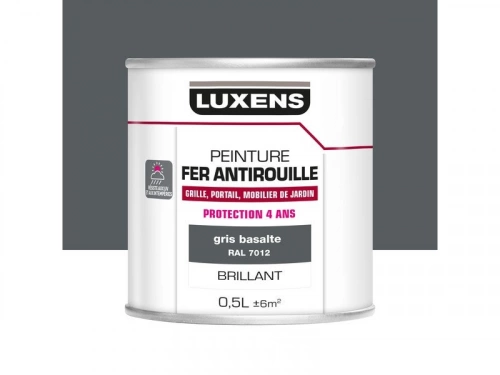 Peinture Fer Extérieur Gris Luxens Gris Glossy 0.5 L