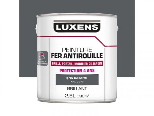 Peinture Fer Extérieur Luxens Gris Basalte Glossy 2.5 L