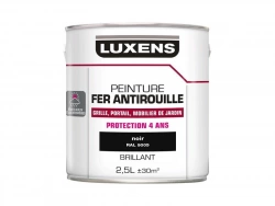 Peinture Fer Extérieur Luxens Noir Glossy 2.5 L