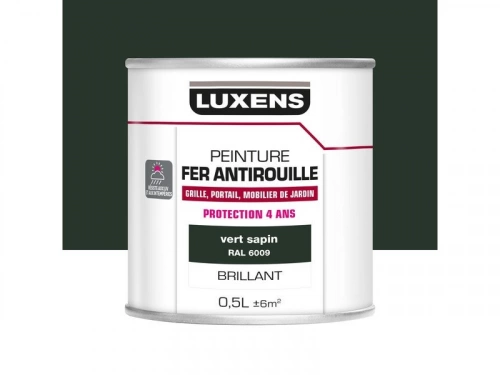 Peinture Fer Extérieur Vert Luxens Vert Glossy 0.5 L