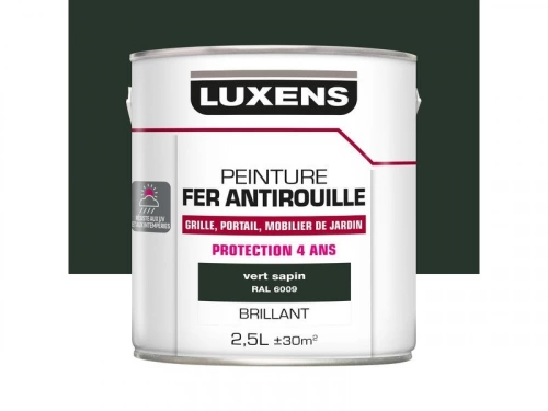 Peinture Fer Extérieur Luxens Vert Sapin Glossy 2.5 L