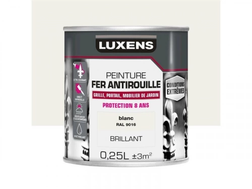 Peinture Fer Extérieur Luxens Blanc Glossy 0.25 L
