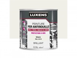 Peinture Fer Extérieur Luxens Blanc Glossy 0.5 L