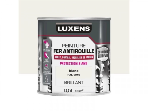 Peinture Fer Extérieur Luxens Blanc Glossy 0.5 L