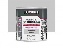 Peinture Fer Extérieur Luxens Gris Clair Glossy 0.5 L