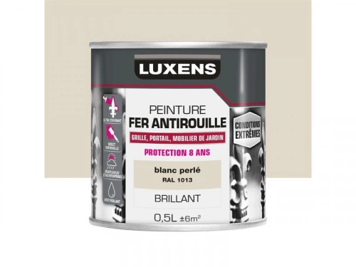 Peinture Fer Extérieur Luxens Blanc Perlé Glossy 0.5 L