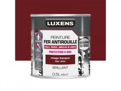 Peinture Fer Extérieur Luxens Rouge Provence Glossy 0.5 L