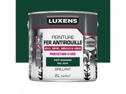 Peinture Fer Extérieur Luxens Vert Mousse Glossy 2 L