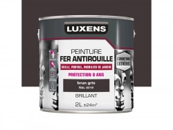 Peinture Fer Extérieur Luxens Brun Gris Glossy 2 L