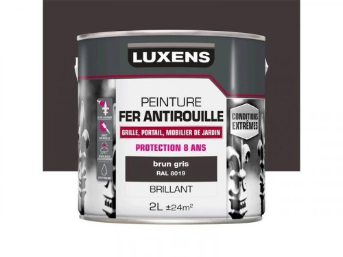 Peinture Fer Extérieur Luxens Brun Gris Glossy 2 L