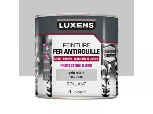 Peinture Fer Extérieur Luxens Gris Clair Glossy 2 L