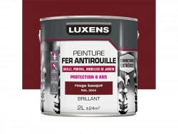 Peinture Fer Extérieur Luxens Rouge Basque Glossy 2 L