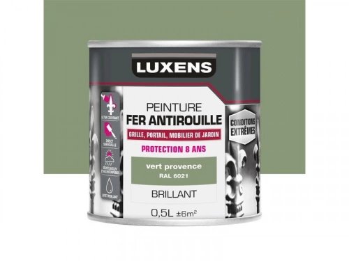 Peinture Fer Extérieur Luxens Vert Provence Glossy 0.5 L