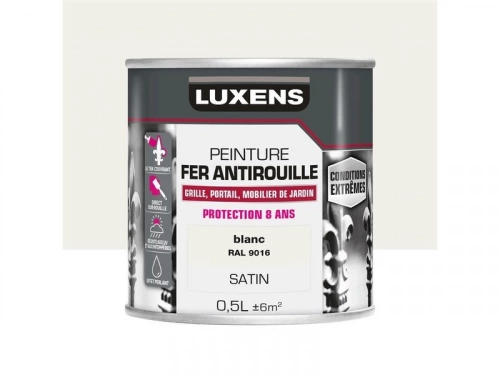 Peinture Fer Extérieur Luxens Blanc Satiné 0.5 L
