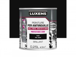 Peinture Fer Extérieur Luxens Noir Glossy 0.25 L