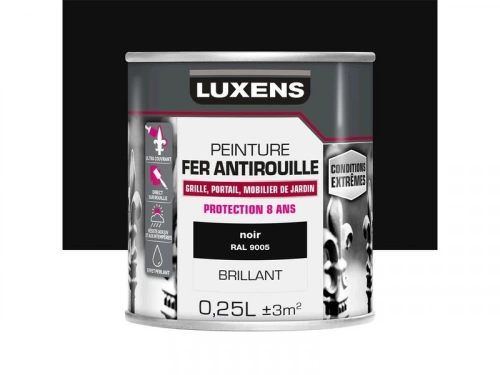 Peinture Fer Extérieur Luxens Noir Glossy 0.25 L
