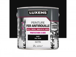 Peinture Fer Extérieur Luxens Noir Satiné 2 L