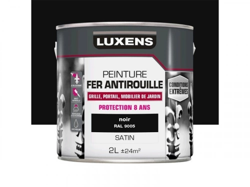 Peinture Fer Extérieur Luxens Noir Satiné 2 L