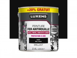 Peinture fer extérieur LUXENS noir GLOSSY 2L4