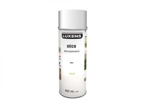 Peinture aérosol Multisupports LUXENS blanc satiné 400 ml