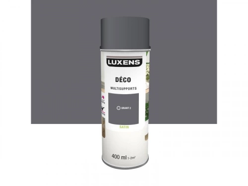 Peinture aérosol Multisupports LUXENS granit 2 satiné 400 ml