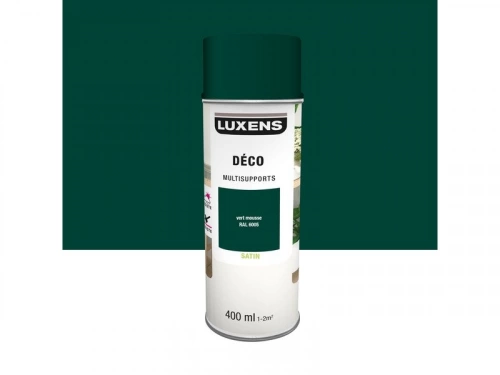 Peinture aérosol Multisupports LUXENS vert mousse ral 6005 satiné 400 ml