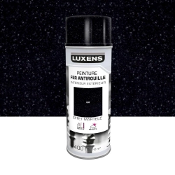 Peinture aérosol Fer antirouille LUXENS noir martelé 400 ml