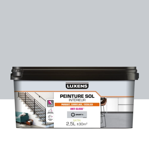 Peinture sol, carrelage / parquet / laminé Intérieur LUXENS, granit 5 satiné, 2.