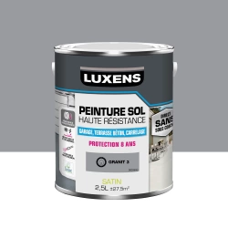 Peinture sol Haute résistance LUXENS, granit 3 satiné, 2.5 l